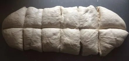 12 Teigteile für Brötchen
