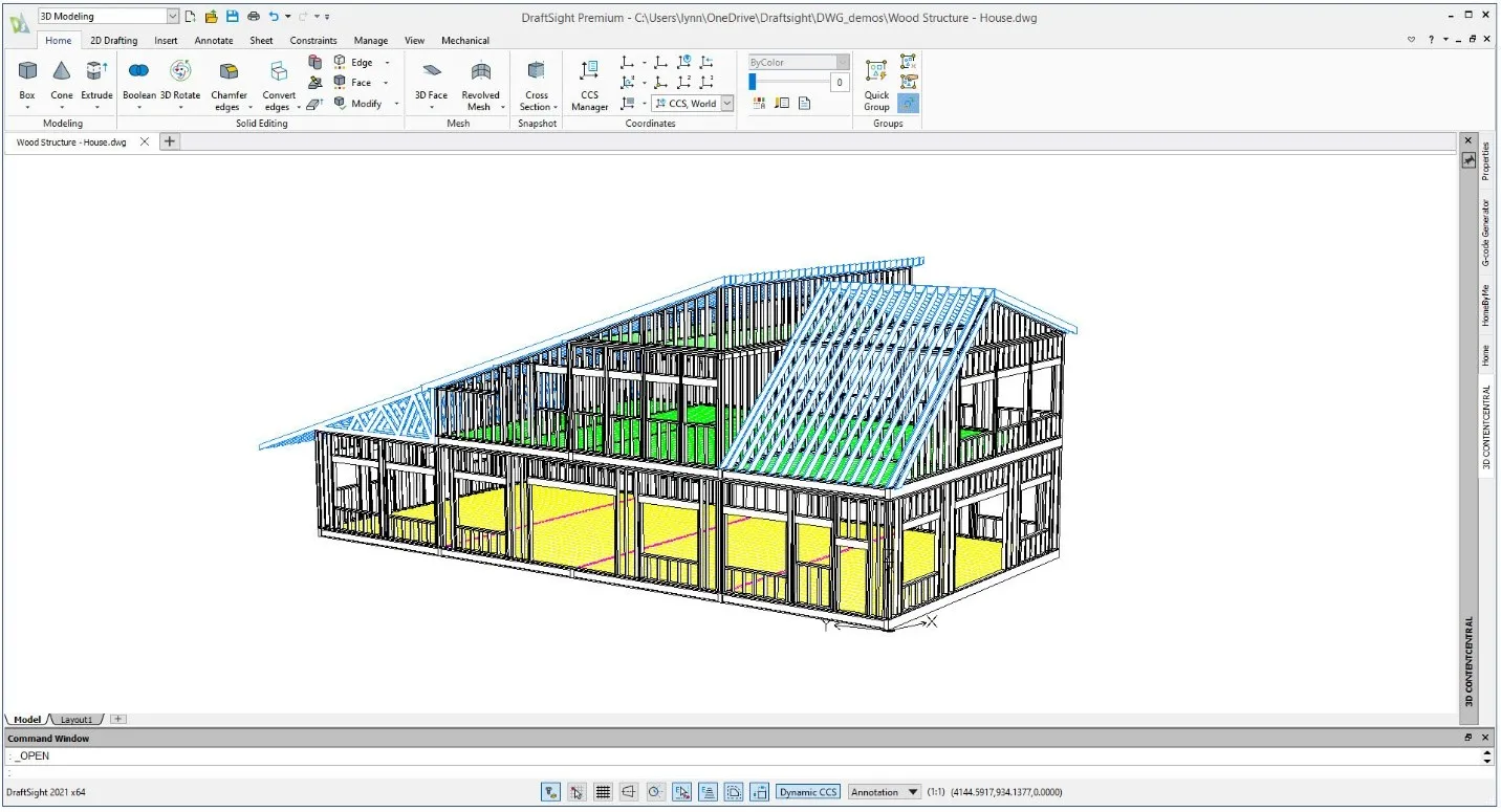 3D-Modellierung in DraftSight Premium