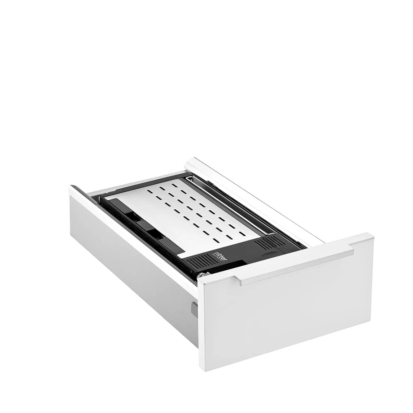 Abbildung der platzsparenden Funktion des Einbau-Toasters ET 10