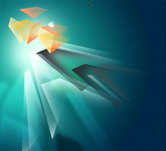 Abstrakte Polygon-Explosion