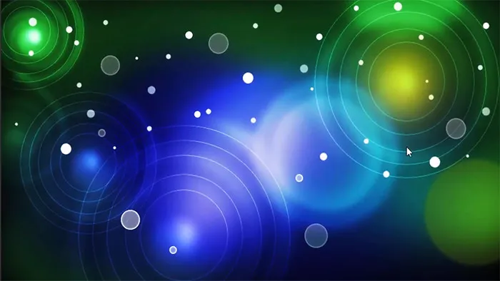 Abstraktes Muster mit Kreisen und Lichtlecks