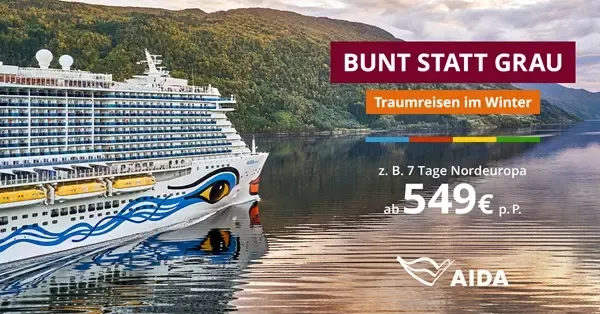 AIDAnova Traumreisen im Winter besonders günstig