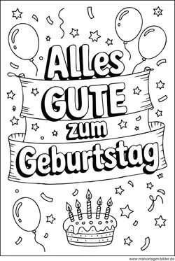 Alles gute zum Geburtstag kostenlose Vorlage