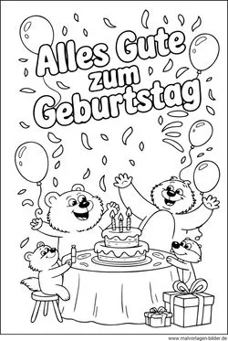 Alles gute zum Geburtstag PDF-Vorlage