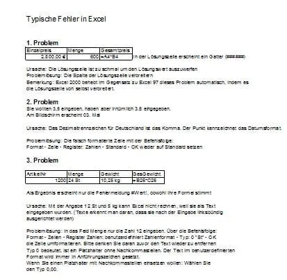 Anfängerfehler in Excel erkennen und beheben lernen, um eine solide Basis zu schaffen
