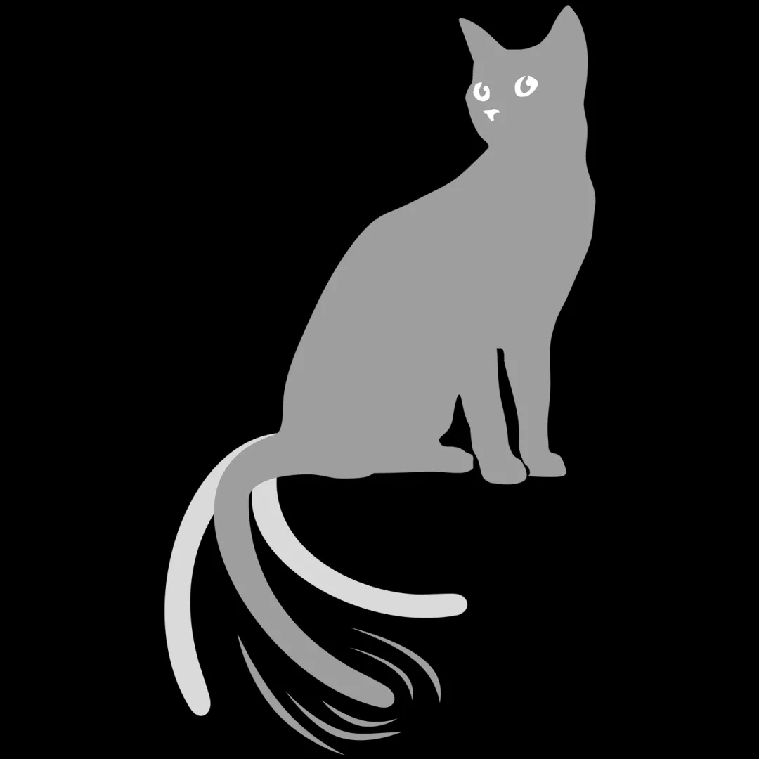 Anhängliche Katze mit lockeren Schwanzwedeln