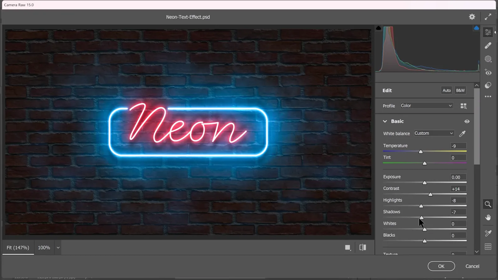 Anpassungen im Camera Raw-Filter