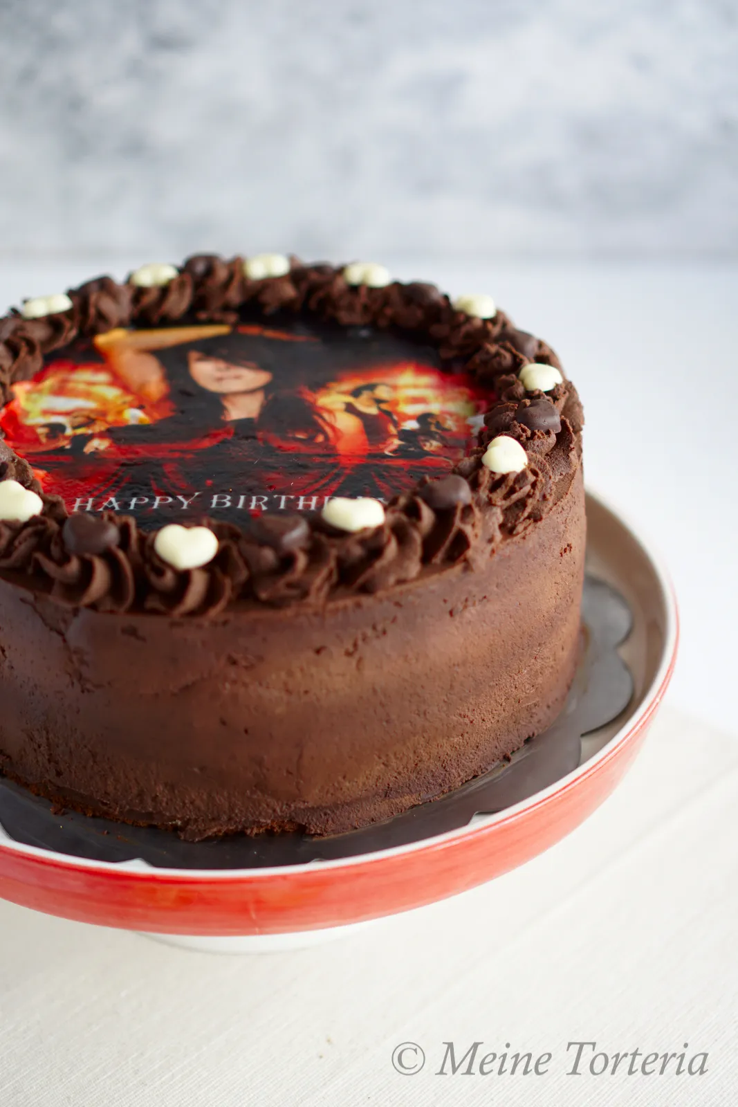 Anschnitt der Geburtstagstorte