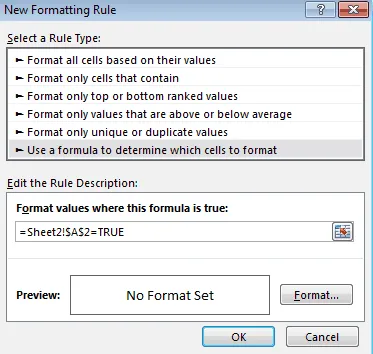 Anwenden der bedingten Formatierung in Excel