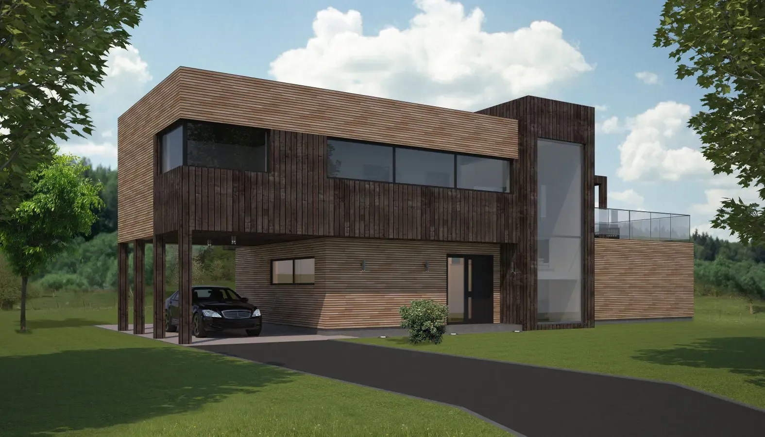 ArchiCAD-Render, erstellt auf einem Cloud-Computer