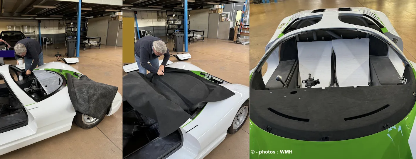 Armaturenbrett-Auskleidung im Detail