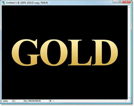 Ausgewählter Goldverlauf für den Text