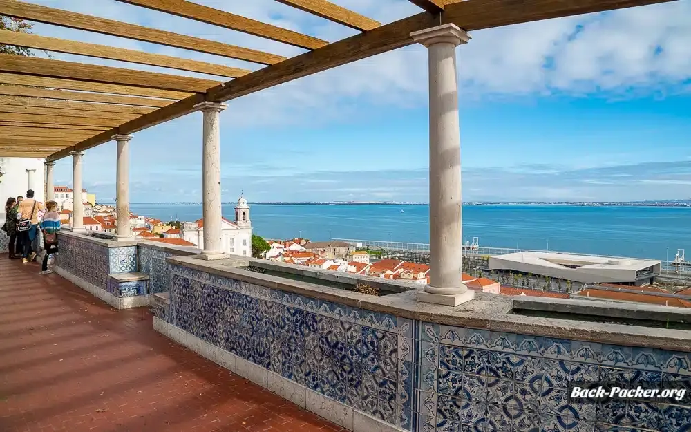 Aussicht auf den Tejo von Santa Luzia