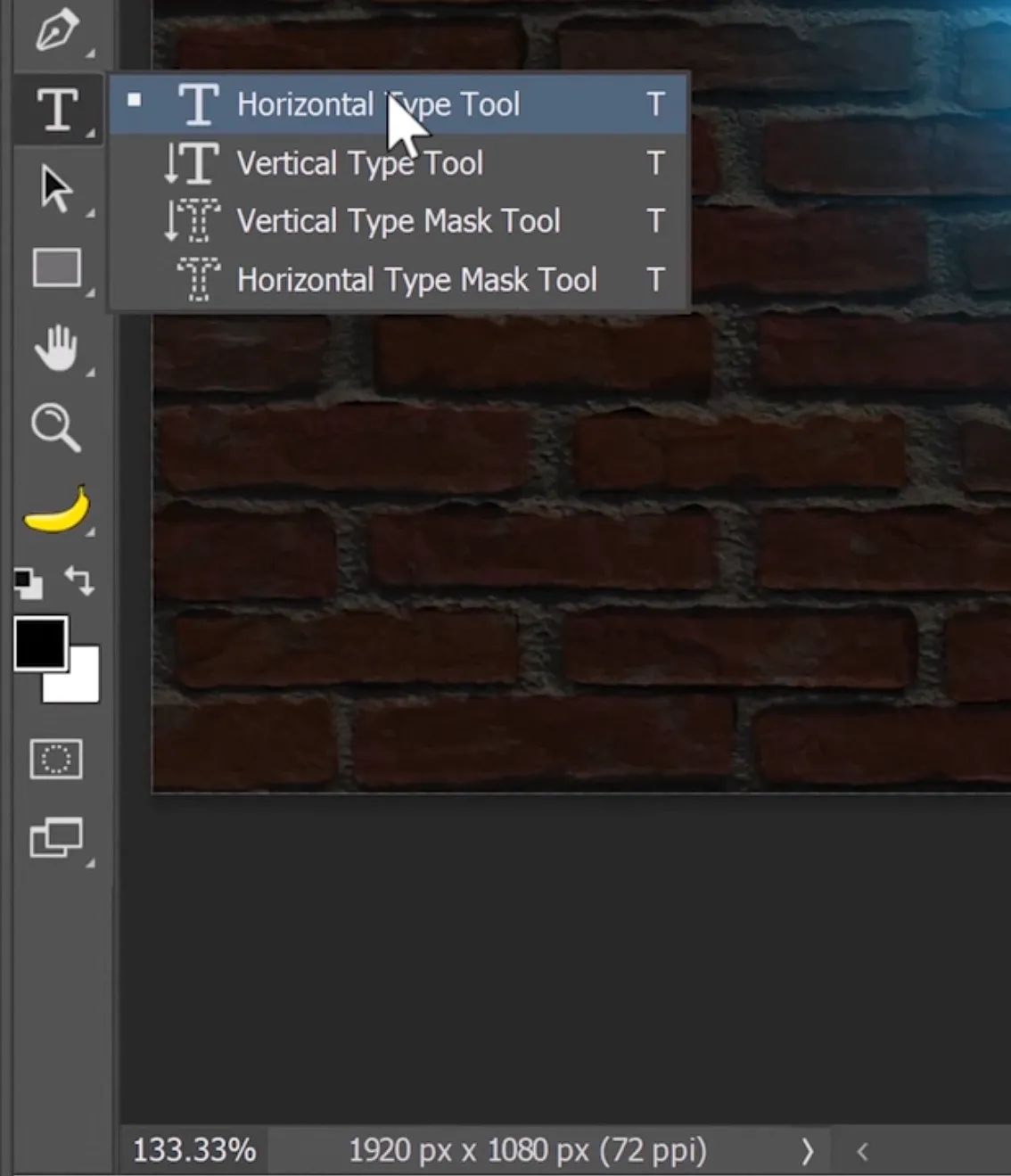 Auswahl des Textwerkzeugs