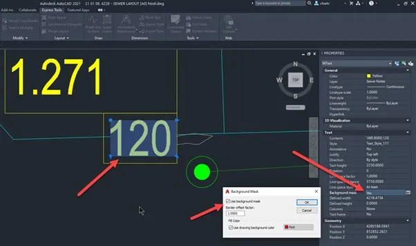 AutoCAD Text-Hintergrundmaske - Hinzufügen der Hintergrundmaske