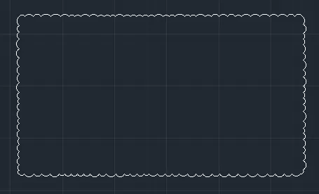 Beispiel einer rechteckigen Revisionswolke in AutoCAD