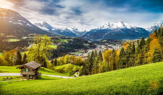 Berglandschaft im Nationalpark Berchtesgaden in Bayern