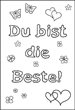 Bild Vorlage - Du bist die Beste