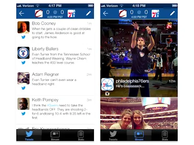 Bildschirmansichten der SportStream-Plattform zur Inhaltsanalyse