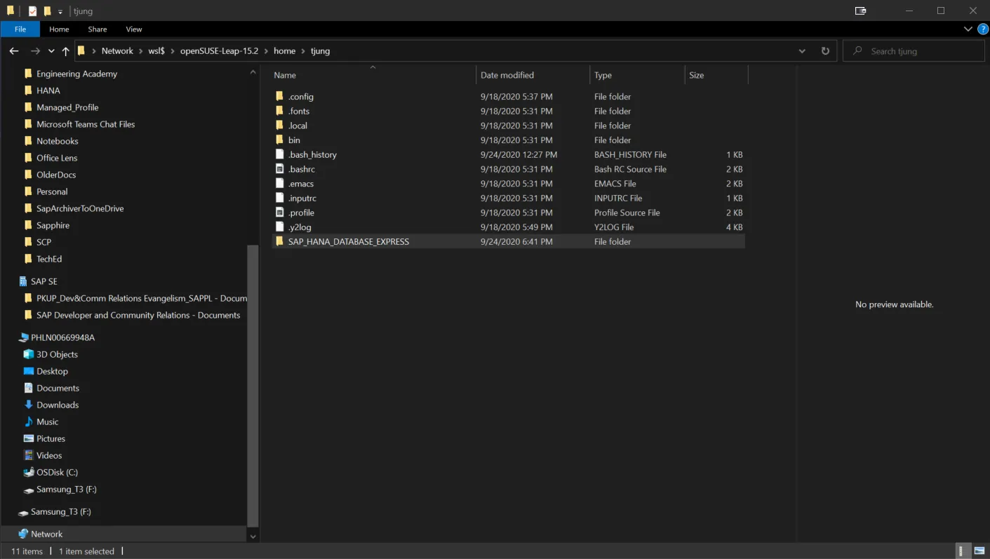 Binärer Installer für HANA Express