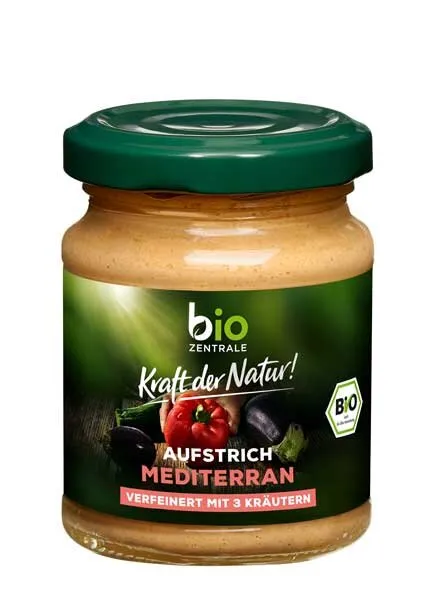biozentrale Aufstrich Mediterran bio 125g für sommerliche deutsche Brotzeiten