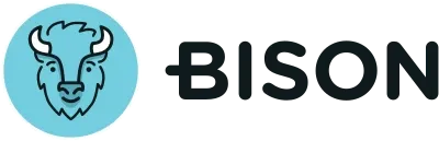 Bison Logo und wichtige Funktionen der benutzerfreundlichen Krypto-App