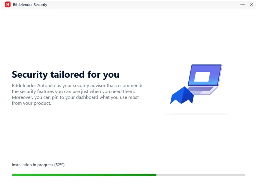 Bitdefender-Installation läuft