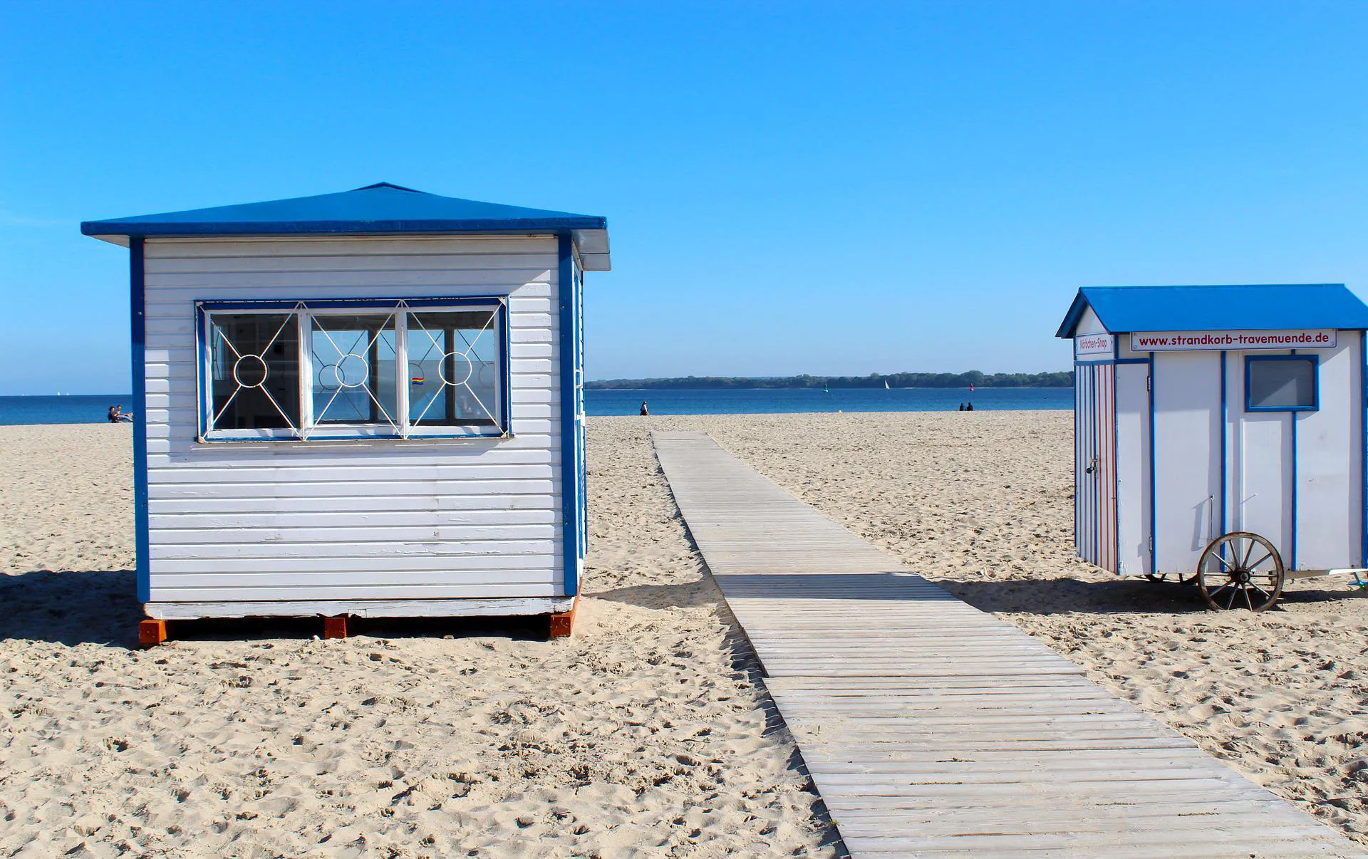 Blick auf den Strand von Travemünde