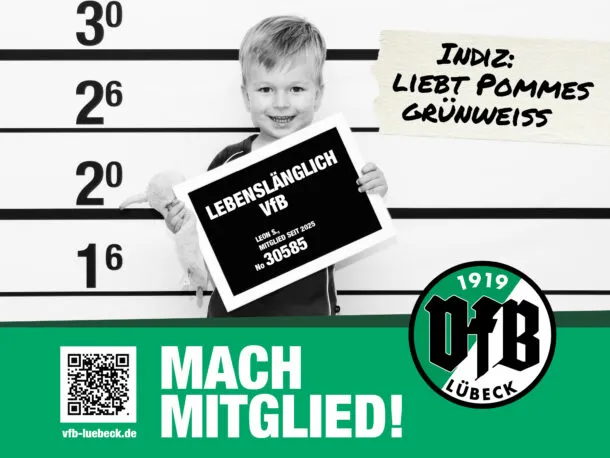 Blick auf die LED-Wand im Stadion des VfB Lübeck