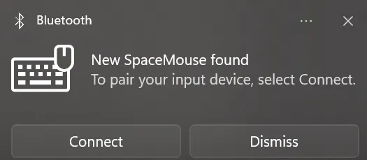 Bluetooth-Kopplung der 3Dconnexion SpaceMouse Pro Wireless