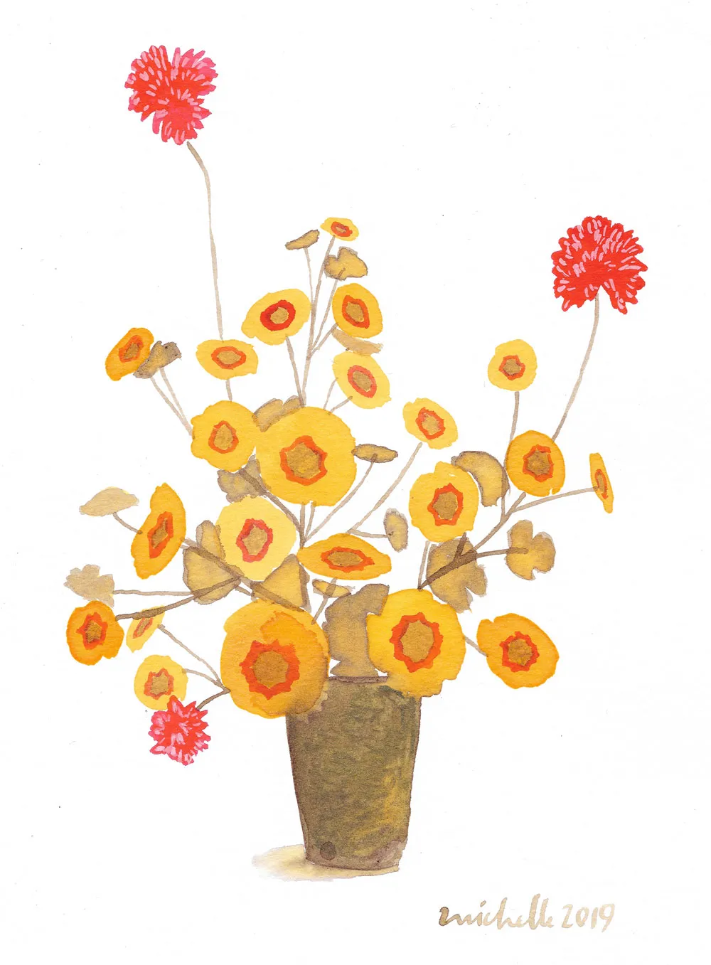 Blumenillustration mit feinen Details, ideal für die Hintergrundentfernung in Photoshop