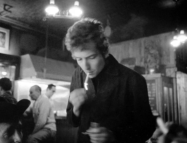Bob Dylan im Kettle of Fish Bar in Greenwich Village, 1964