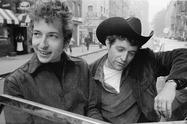 Bob Dylan mit Ramblin’ Jack Elliott in Greenwich Village, 1964