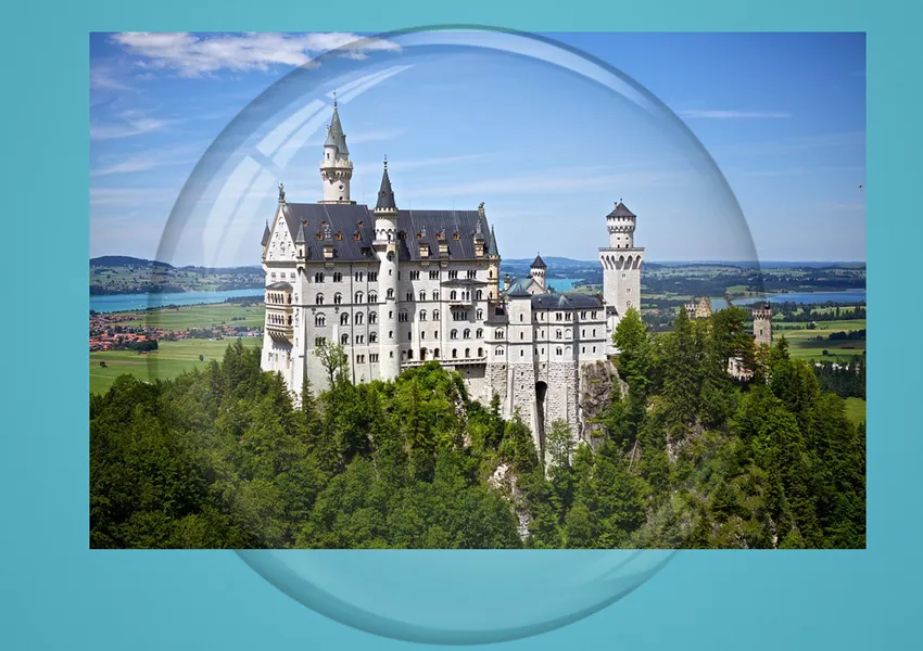 Burgbild in Photoshop einfügen und anpassen