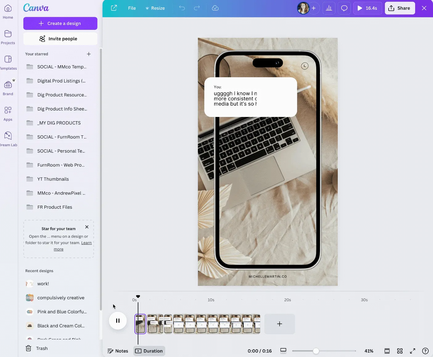 Canva bietet eine breite Palette an Design-Tools und Vorlagen.