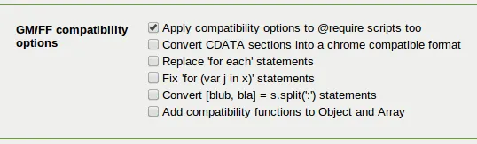 compatibility settings
