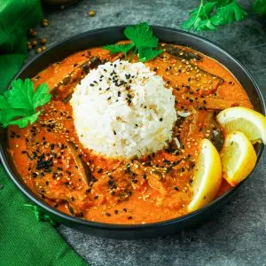 Cremiges Auberginen-Curry