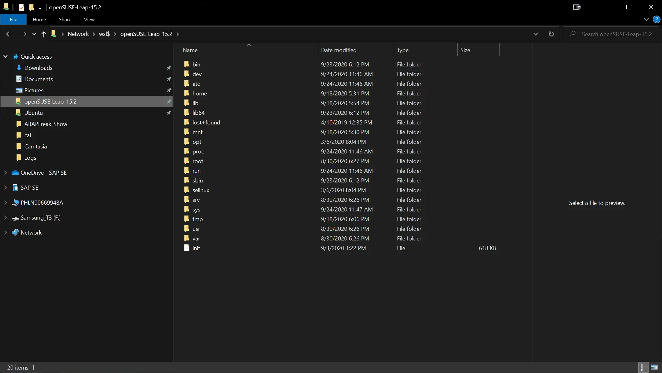 Das Linux-Dateisystem ist vom Windows Explorer aus zugänglich