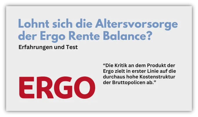 Das Logo der ERGO Versicherung, das den Fokus dieses Beitrags darstellt.