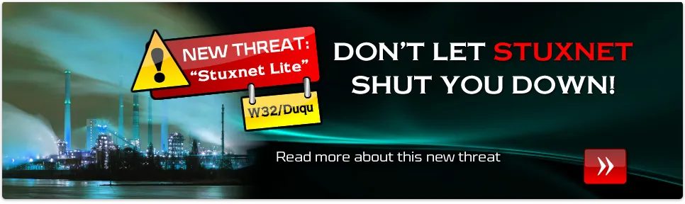 Das Stuxnet-Wurm-Banner