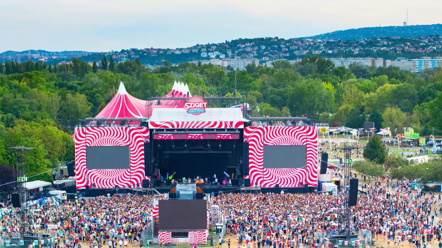 Das Sziget Festival in Budapest, eines der größten Musikfestivals Europas