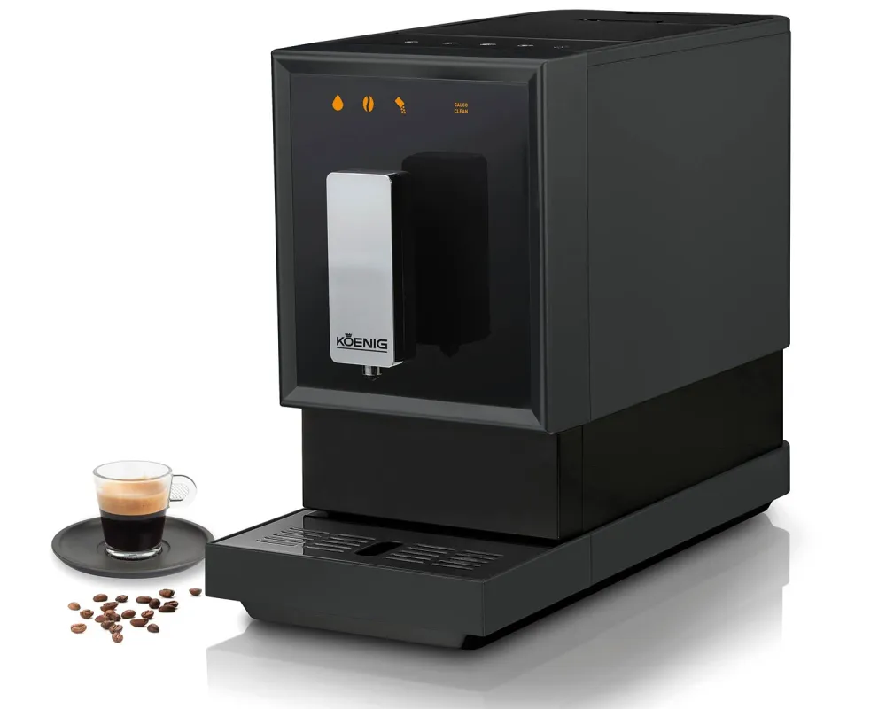 Der Finessa Black Cube von Koenig liefert Espresso, Café Lungo und Café Americano auf Knopfdruck