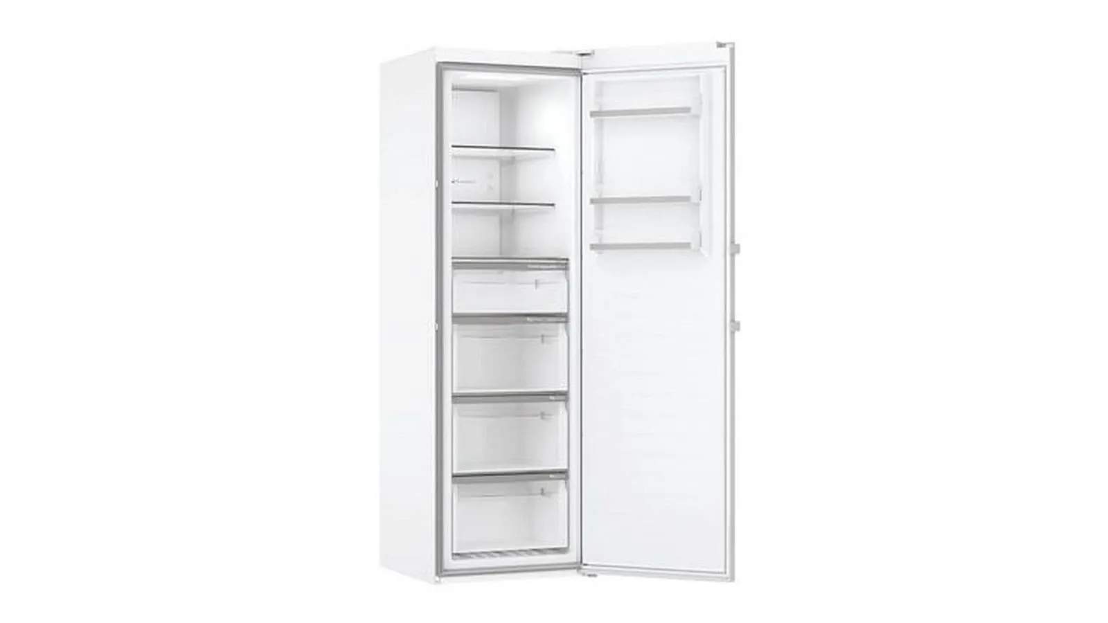Der geräumige Haier H3R-330WNA Kühlschrank mit Edelstahl-Finish in einer gut beleuchteten Küche