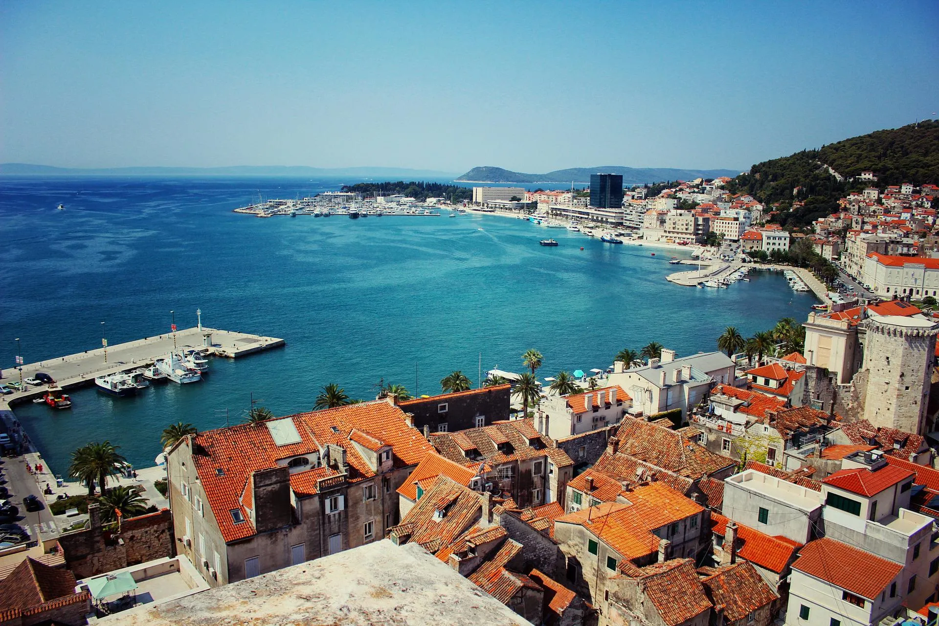 Der Hafen von Split an der kroatischen Adria