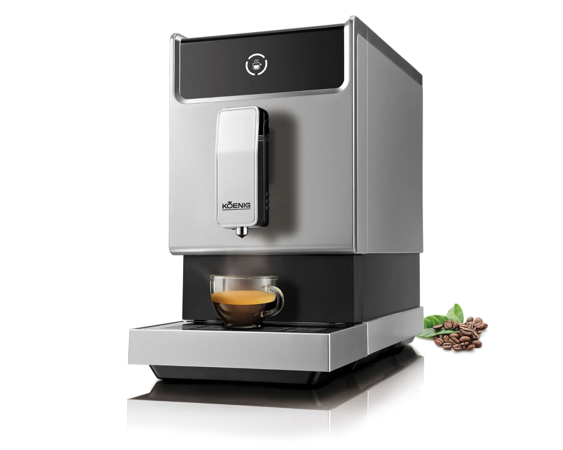 Der Kaffeevollautomat Finessa INTENSO von Koenig bietet Espresso, Café Lungo und Café Americano auf Knopfdruck