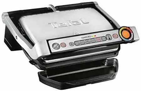 Der Tefal OptiGrill+ GC712D berechnet die Garzeit automatisch und zeigt den Garzustand farblich an
