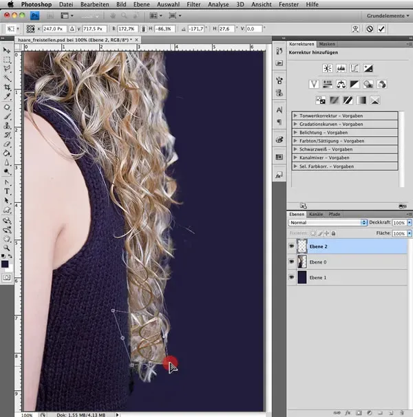 Detail der Verzerrungsoptionen