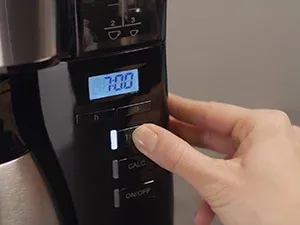 Detailaufnahme der Timerfunktion der Melitta LOOK® Therm Timer