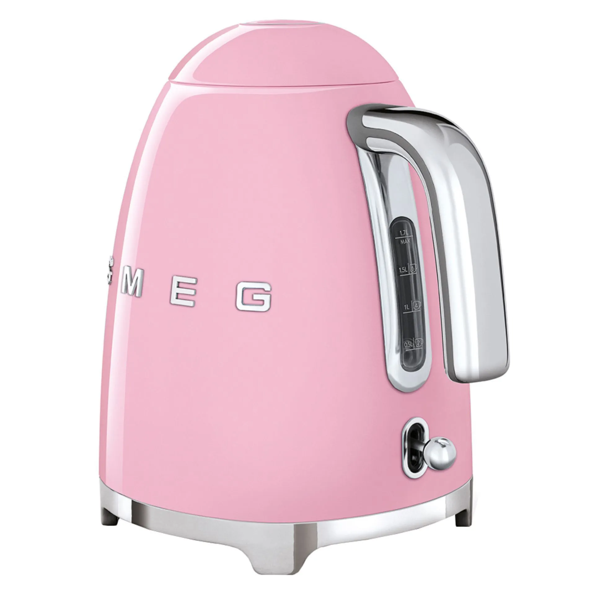 Detailaufnahme eines SMEG Toasters in Pink