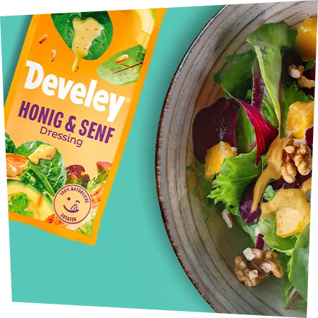 Develey Honig Senf Dressing 25 ml Portionsbeutel Salatbowl